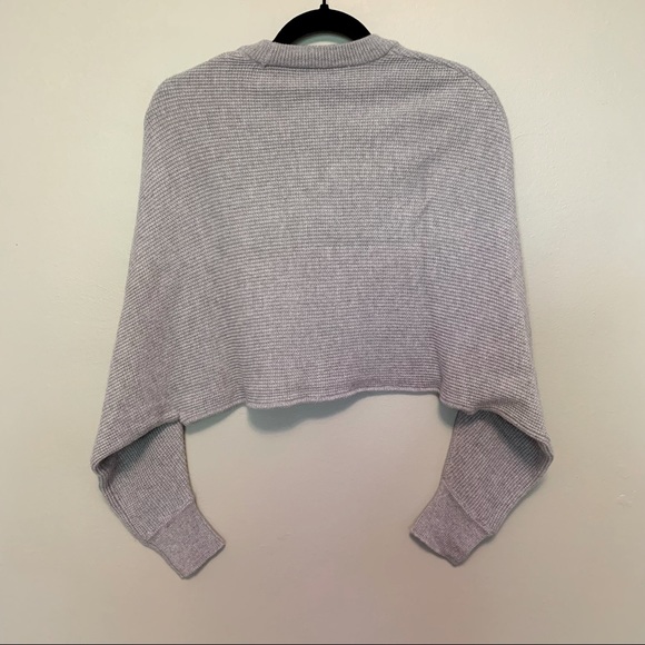 ARITZIA WILFRED FREE Grey Lolan Crop Sweater - Picture 3 of 5